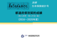 【Excel版】インシュアランス別冊生命保険統計号 都道府県別契約成績〔個人保険・個人年金編〕 (2016～2020年度)